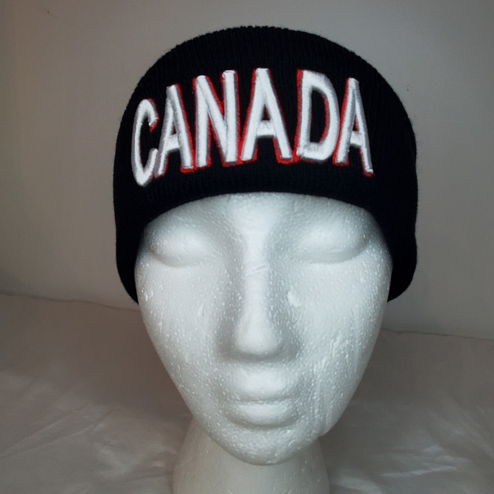 NWT Black Canada Beanie- One Size- 100% Acrylic